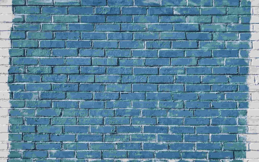 white-blue-brick-wall