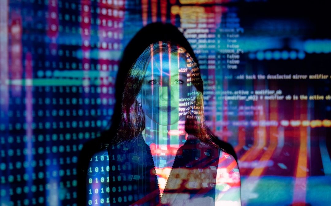 code-projected-over-woman
